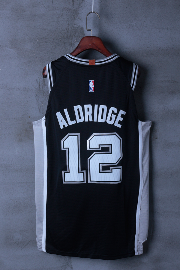 Men 2018 NBA San Antonio Spurs #12 LaMarcus Aldridge Black  jerseys